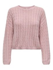 ONLY Sweter w kolorze jasnoróżowym rozmiar: S. Różowe swetry ONLY, s, bez wzorów, bez ramiączek. Za 105.63 zł.