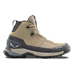 Damskie buty trekkingowe Salewa Puez Leather Mid PTX. Brązowe buty trekkingowe Salewa, z nubiku, bez zapięcia. Za 843.00 zł.