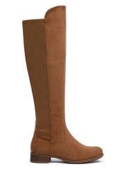 Foreverfolie Kozaki w kolorze karmelowym rozmiar: 39. Brązowe kozaki Foreverfolie, na zimę, bez wzorów, bez obcasa, bez zapięcia. Za 160.45 zł.