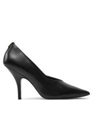 Patrizia Pepe Szpilki 8Z0032/L048 Czarny. Czarne szpilki Patrizia Pepe, bez wzorów, ze skóry, bez obcasa, na szpilce, bez zapięcia. Za 889.99 zł.