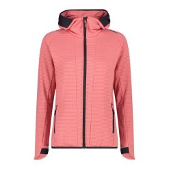 Polar z kapturem dla kobiet CMP. Czerwone bluzy z polaru CMP, bez wzorów, z polaru, trekkingowe. Za 356.00 zł.