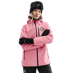 Kurtka snowboardowa damska W2-W Lollipop. Czerwone kurtki przejściowe sportowe SIROKO, xs, bez wzorów, z softshellu, bez kaptura, narciarskie. W wyprzedaży za 379.00 zł.