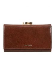Wojas Skórzany portfel w kolorze jasnobrązowym - 14 x 8 x 3 cm rozmiar: onesize. Brązowe portfele Wojas, bez wzorów, z materiału. Za 127.99 zł.