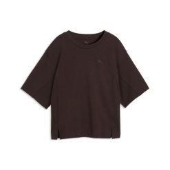 Damska koszulka HER o luźnym kroju PUMA. Czerwone t-shirty sportowe Puma, m, bez wzorów, z bawełny, bez ramiączek. Za 129.00 zł.