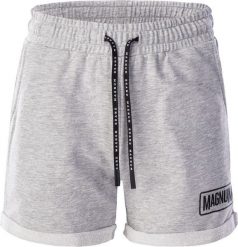 Spodenki treningowe damskie Magnum Caprea Shorts. Szare szorty sportowe MAGNUM, bez wzorów, z bawełny. Za 96.99 zł.