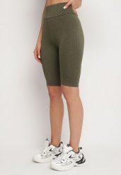 Zielone Szorty Kolarki z Efektem Push-Up Briala. Zielone szorty sportowe Born2be, bez wzorów. Za 49.99 zł.