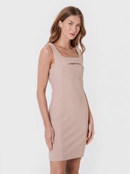 Marciano Guess Sukienka koktajlowa 2YGK52 6869Z Beżowy Slim Fit. Brązowe sukienki Marciano Guess, z aplikacjami, z syntetyku, wizytowe, bez kołnierzyka, bez ramiączek. Za 419.99 zł.