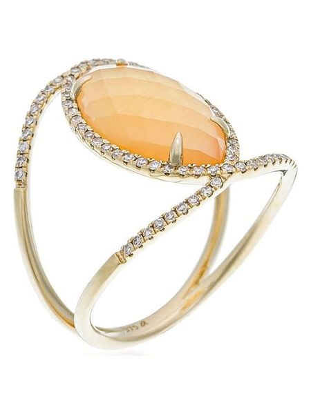 DIAMANTA Złoty pierścionek "Energie" z diamentami rozmiar: 54. Żółte pierścionki DIAMANTA, z agatem, złote. Za 2,261.45 zł.