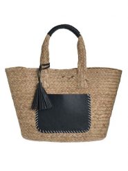 BLE Shopper bag w kolorze jasnobrązowo-czarnym - 45 x 25 x 15 cm rozmiar: onesize. Brązowe shopper bag BLE, z aplikacjami, z materiału, na ramię, bez dodatków. Za 103.13 zł.
