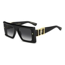 Okulary przeciwsłoneczne DSQUARED2 D2 0169/S 807 dla kobiet, rozmiar 64 mm. Czarne okulary przeciwsłoneczne DSQUARED, bez wzorów, prostokątne. W wyprzedaży za 897.30 zł.
