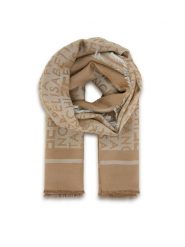 Elisabetta Franchi Chusta SC-01F-51E2-V150 Brązowy. Brązowe chusty Elisabetta Franchi, bez wzorów, z materiału. Za 649.99 zł.