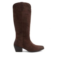 Kozaki Lasocki. Brązowe kozaki Lasocki, bez wzorów, bez obcasa, na słupku, bez zapięcia. Za 369.99 zł.