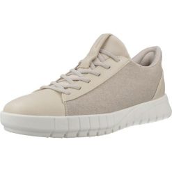 Buty GEOX D FLEXTRIDE PLUS Beżowy. Brązowe buty trekkingowe Geox, z syntetyku, bez zapięcia. Za 390.99 zł.