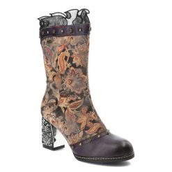 Fioletowe Botki Laura Vita Eleganckie Obuwie Damskie Premium. Fioletowe botki LAURA VITA, bez wzorów, ze skóry, eleganckie, bez obcasa, bez zapięcia. Za 499.00 zł.