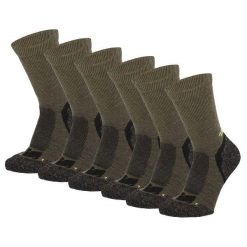 Skarpety turystyczne dla dorosłych Xtreme Wełna Merino, 6 szt. Zielone skarpetki XTREME SOCKSWEAR, bez wzorów, z wełny. Za 203.99 zł.