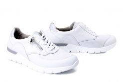 WALDLAUFER 626K02 325 663 K-Ramona weiss silber, półbuty damskie. Białe półbuty wsuwane Waldlaufer, bez wzorów, bez obcasa. Za 539.90 zł.