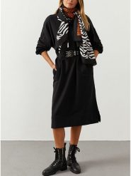 LA Angels Sukienka w kolorze czarnym rozmiar: S. Czarne sukienki LA Angels, s, bez wzorów, bez kołnierzyka, bez ramiączek, midi. Za 165.99 zł.