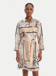 Liu Jo Sukienka koszulowa WA6507 T2555 Beżowy Regular Fit. Brązowe sukienki Liu Jo, bez wzorów, z syntetyku, bez kołnierzyka, bez ramiączek, koszulowe. Za 729.99 zł.