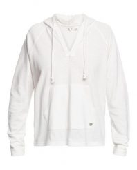 Bluza z kapturem dla Kobiety DESTINATION SURF Biały. Białe bluzy Roxy, m, bez wzorów, z bawełny, bez ramiączek, z kapturem. Za 249.00 zł.