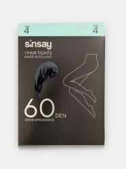 Rajstopy 60 DEN - czarny. Czarne rajstopy Sinsay, bez wzorów. Za 15.99 zł.