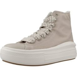 Tenisówki Converse Model Chuck Taylor All Star Move Hi Kolor Jasnobrązowy. Brązowe trampki Converse, bez wzorów, z tkaniny, retro, bez zapięcia. Za 404.25 zł.