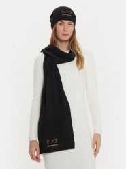 EA7 Emporio Armani Zestaw Szalik i Czapka 282000 4F200 00020 Czarny. Czarne szaliki i kominy EA7 Emporio Armani, bez wzorów, z materiału. Za 519.99 zł.