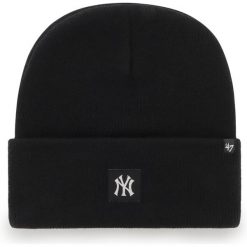 Czapka - Beanie - Compact Alt - NY Yankees Logo - czarna. Czarne czapki zimowe 47 Brand, bez wzorów, sportowe. Za 144.00 zł.