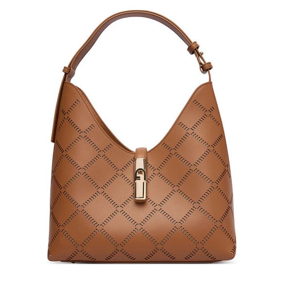 Torebka Furla. Brązowe torebki klasyczne Furla, bez wzorów, klasyczne, bez dodatków. Za 1,006.99 zł.