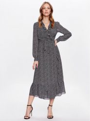 MICHAEL Michael Kors Sukienka codzienna Whitney MR38Y8Z7NH Czarny Regular Fit. Czarne sukienki MICHAEL Michael Kors, na co dzień, l, bez wzorów, z syntetyku, bez kołnierzyka, bez ramiączek, proste. Za 839.99 zł.