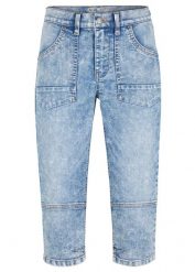 Jeansy rybaczki, mid waist, ze stretchem. Niebieskie jeansy bonprix, bez wzorów, z jeansu. Za 112.99 zł.