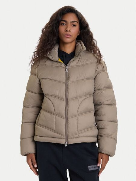 Napapijri Kurtka zimowa A-Ega NP0A88XD Szary Regular Fit. Szare kurtki Napapijri, na zimę, xs, bez wzorów, z syntetyku, bez kaptura. Za 609.99 zł.