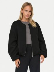 ONLY Bluza Ellie 15344567 Czarny Regular Fit. Czarne bluzy bez kaptura ONLY, s, bez wzorów, z syntetyku, bez kaptura. Za 229.99 zł.