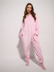 Piżama onesie Hello Kitty - różowy. Czerwone piżamy Sinsay, l, bez wzorów, bez kołnierzyka, bez ramiączek. Za 89.99 zł.