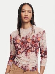 Desigual Bluzka Tottori 24WWBW03 Różowy Regular Fit. Czerwone bluzki Desigual, xl, bez wzorów, z syntetyku, bez kołnierzyka, bez ramiączek. Za 189.99 zł.