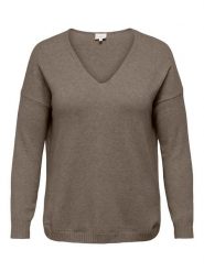 ONLY Carmakoma Sweter w kolorze beżowym rozmiar: L-50/52. Brązowe swetry Only Carmakoma, l, bez wzorów, bez ramiączek. Za 119.95 zł.