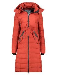 Canadian Peak Płaszcz zimowy "Cabimeak" w kolorze czerwonym rozmiar: XL. Czerwone płaszcze Canadian Peak, na zimę, xl, bez wzorów, z puchu, bez kaptura. Za 299.37 zł.