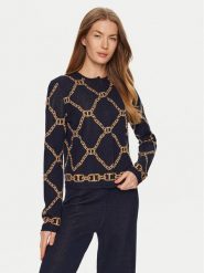 TWINSET Kardigan 241TP3522 Granatowy Straight Fit. Niebieskie swetry Twinset, m, bez wzorów, z wiskozy, bez ramiączek. Za 339.99 zł.