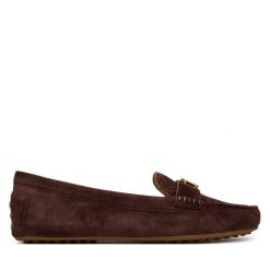 Mokasyny LAUREN RALPH LAUREN. Brązowe mokasyny Lauren Ralph Lauren, bez wzorów. Za 689.99 zł.