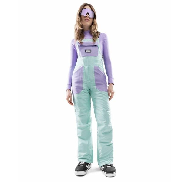 Spodnie snowboardowe z szelkami damskie B1-W Lenk. Zielone spodnie narciarskie SIROKO, bez wzorów, snowboardowy. Za 639.00 zł.