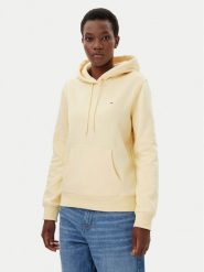 Tommy Jeans Bluza Flag DW0DW19958 Beżowy Regular Fit. Brązowe bluzy Tommy Jeans, xs, bez wzorów, z bawełny, bez ramiączek, bez kaptura. Za 239.99 zł.