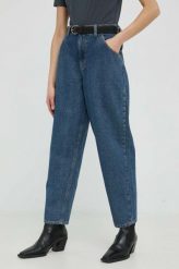 American Vintage jeansy damskie high waist. Niebieskie jeansy American Vintage, bez wzorów, z jeansu, vintage, z podwyższonym stanem. Za 569.99 zł.