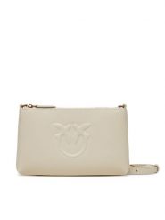 PINKO Torebka Flat Horizontal Mini PE 25 PCPL 104277 A2AN Biały. Białe listonoszki Pinko, bez wzorów, ze skóry, bez dodatków. Za 679.99 zł.