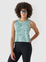 4F Crop top regular gładki damski - multikolor L. Topy 4f, l, bez wzorów, z bawełny, sportowe, bez kołnierzyka, bez ramiączek. W wyprzedaży za 29.99 zł.