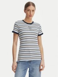 Guess T-Shirt W6GI18 K3040 Niebieski Classic Fit. Niebieskie t-shirty Guess, xs, z aplikacjami, z syntetyku, bez kołnierzyka, bez ramiączek. Za 174.99 zł.