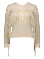 Twinset Sweter w kolorze beżowym rozmiar: XL. Brązowe swetry Twinset, xl, bez wzorów, z bawełny, bez ramiączek. Za 109.78 zł.