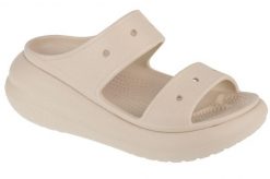 Sandały CROCS CRUSH SANDAL Beżowy. Szare sandały Crocs, bez wzorów, z gumy, bez obcasa, bez zapięcia. Za 313.00 zł.
