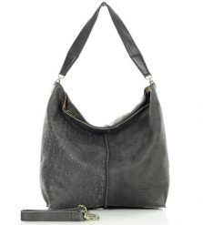 Hobo bag skórzany MARCO MAZZINI czarny vs87a. Czarne torebki klasyczne bez wzorów, ze skóry, bez dodatków. Za 369.00 zł.