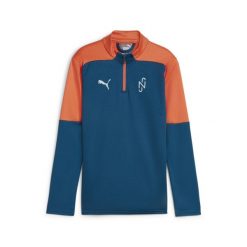Młodzieżowa bluza piłkarska PUMA x NEYMAR JR Creativity z zamkiem błyskawicznym. Brązowa bluzy Puma, m, bez wzorów, bez kaptura, do piłki nożnej. Za 199.99 zł.