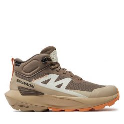 Trekkingi Salomon. Brązowe buty trekkingowe Salomon, z gore-texu, bez zapięcia. Za 549.99 zł.