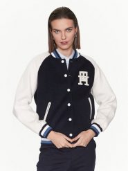 Tommy Hilfiger Kurtka bomber Varsity WW0WW38112 Granatowy Regular Fit. Niebieskie kurtki Tommy Hilfiger, bez wzorów, z syntetyku, bez kaptura. Za 1,029.00 zł.